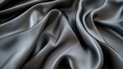 Obraz premium Luxurious silk with a subtle sheen, draped in soft folds, emphasizing the fabric's delicate and refined texture.