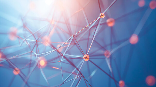 Conceptual background image of neural connections formations. New technologies in microbiology