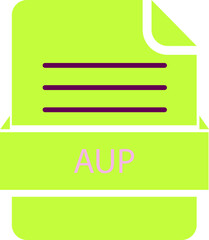 AUP File icon black color and lines