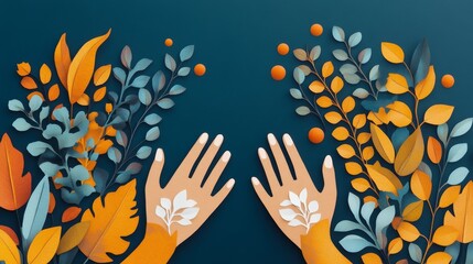 Protecting natural resources and wildlife is a demonstration of collective responsibility for the environment demonstrated by communities. Background Illustration, Bright