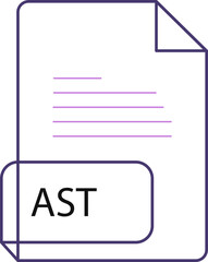 AST File extension icobn crisp corners thick outline