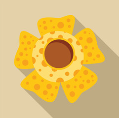 Rafflesia flower growing in tropical climate casting a long shadow