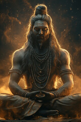 Cosmic Lord Shiva Hindu God Statue - Creative and Attractive Religious Art, Bholenath