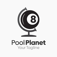 Pool Planet Logo Design Template. Good for Business, Agency, Community and Organization