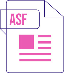 ASF icon inside transparent outline and sharp corners