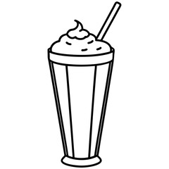 Chocolate Milkshake Vector Art