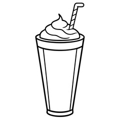 Chocolate Milkshake Vector Art