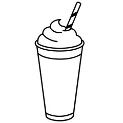Chocolate Milkshake Vector Art