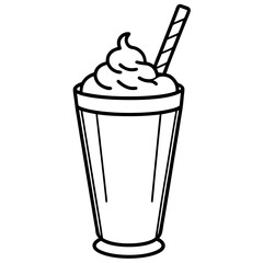 Chocolate Milkshake Vector Art