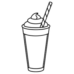 Chocolate Milkshake Vector Art