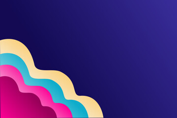 Dark background with simple rainbow corner