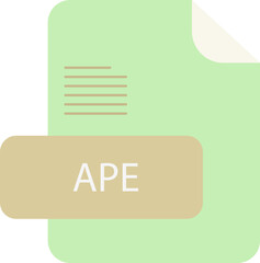 APE file extension rounded lines and shape
