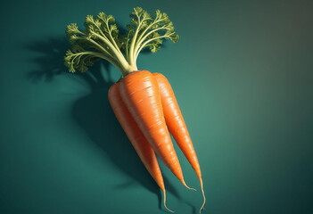 a photo of carrot on a white background made with generative AI