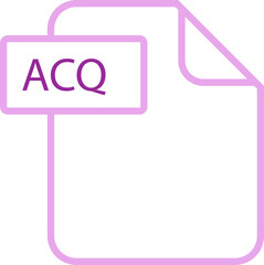 ACQ File format icon rounded shapes outline