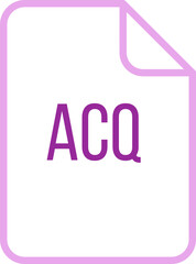 ACQ File icon fill rounded corners bold outline