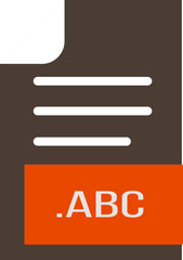 ABC File format icon outline and fill