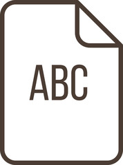 ABC File icon fill rounded corners bold outline