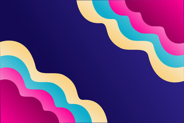 Dark background with simple rainbow two corners