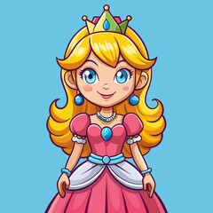 vector illustration of cute beautyfull princess