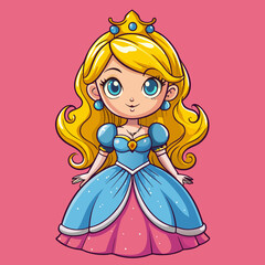 Fototapeta premium vector illustration of cute beautyfull princess