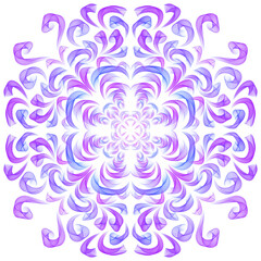  A mesmerizing abstract purple fractal pattern on a pristine white background. This versatile design offers endless possibilities for modern textile prints, adding depth and dimension to any fabric.