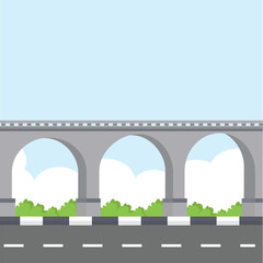 Flyover Ring Bridge Vector
