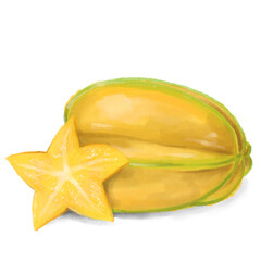 Star fruit painting