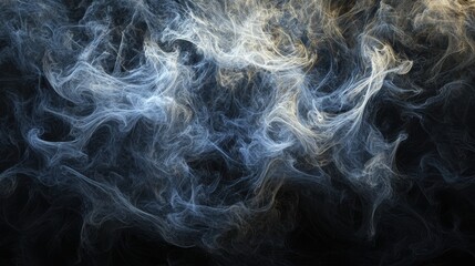 Ethereal Fog Swirling in a Fluid Motion Illuminated Softly