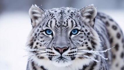 Naklejka premium Snow Leopard Close Up
