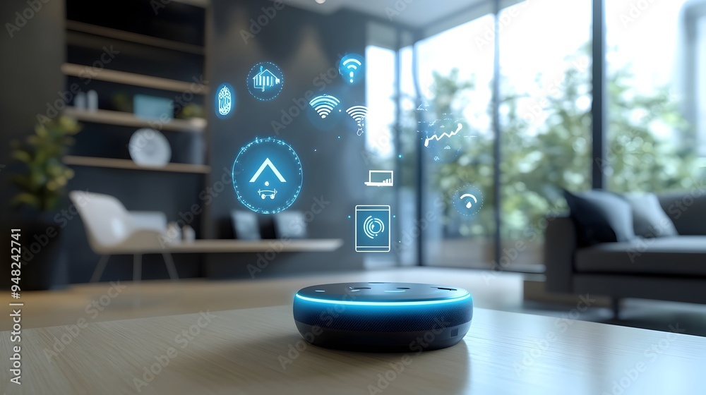 Poster smart home assistant controlling and monitoring multiple iot devices through hands free voice comman