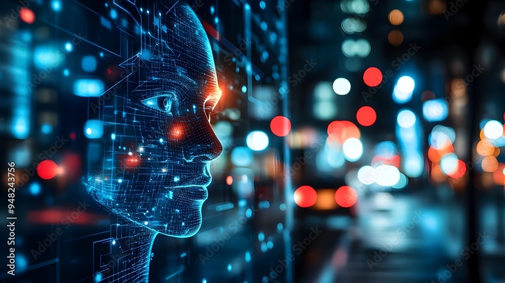 Poster cutting edge smart security system with facial recognition and iot for efficient home and office aut