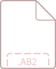 AB2 File minimal icon with symbol