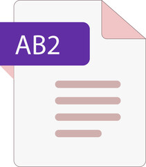 AB2 File icon with folded style document