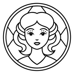 Cosmetology Art Flat Vector Logo