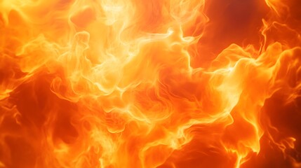 Fototapeta premium A close-up of the flame, burning in an intense orange and yellow color with flames dancing across its surface