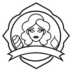 Obraz premium Cosmetology Art Flat Vector Logo