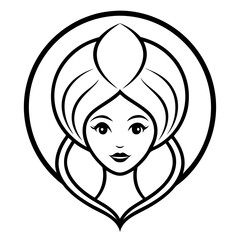 Cosmetology Art Flat Vector Logo