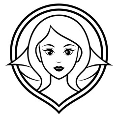 Cosmetology Art Flat Vector Logo