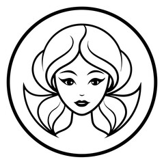 Cosmetology Art Flat Vector Logo