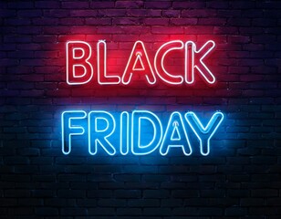 vector collection realistic isolated neon billboards black friday intended decoration covering wall background emphasizing sales discounts