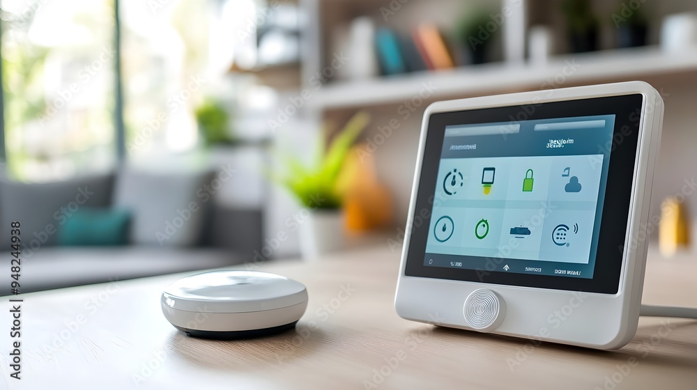 Poster smart alarm system being configured and managed through an internet connected iot dashboard interfac