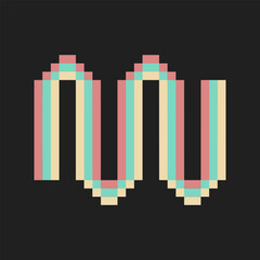 abstract line art pixel art