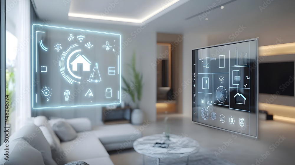 Poster seamless smart home intercom system connecting multiple rooms for efficient communication and connec