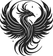 Obraz premium A Cool Logo Of Phoenix With Its Wings