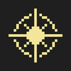 bright sparkle star pixel art