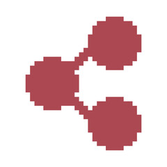 red shield symbol pixel art