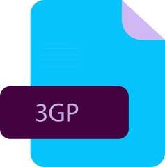 3GP file extension rounded lines and shape