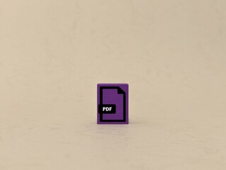 wooden cube with icon Html file format . technology concept technology concept