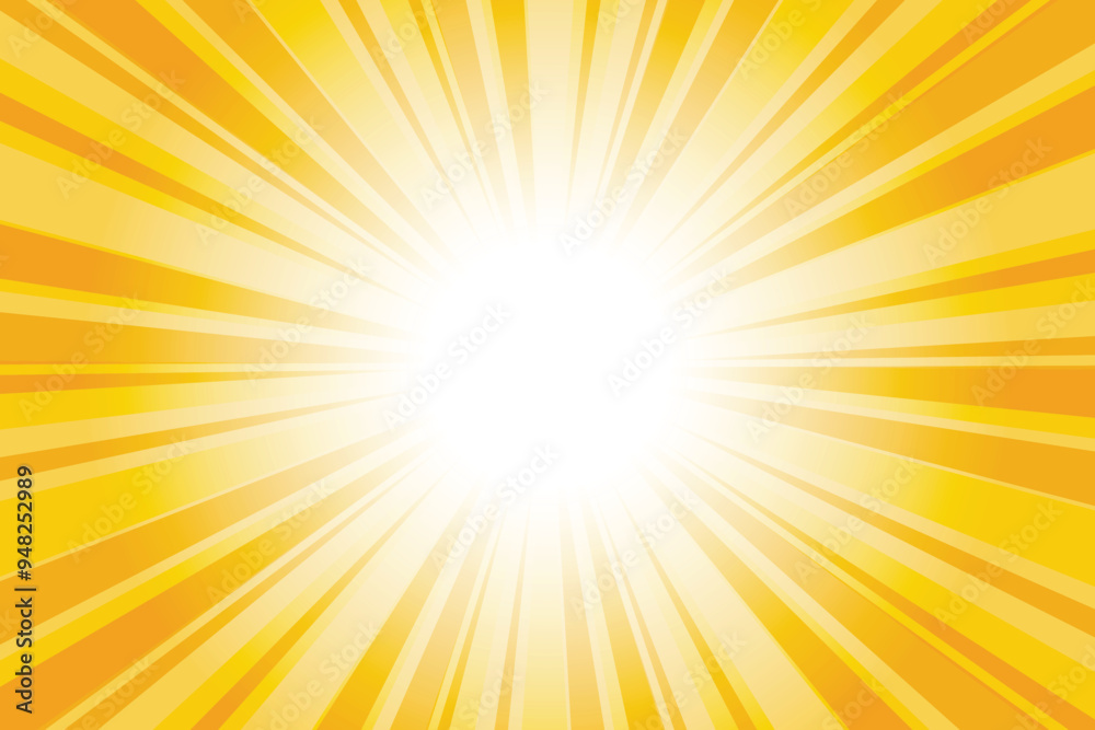 Aufkleber abstract glowing yellow sunburst background. maximum yellow glow effect sunburst background for pres