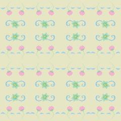 seamless pattern with flowers